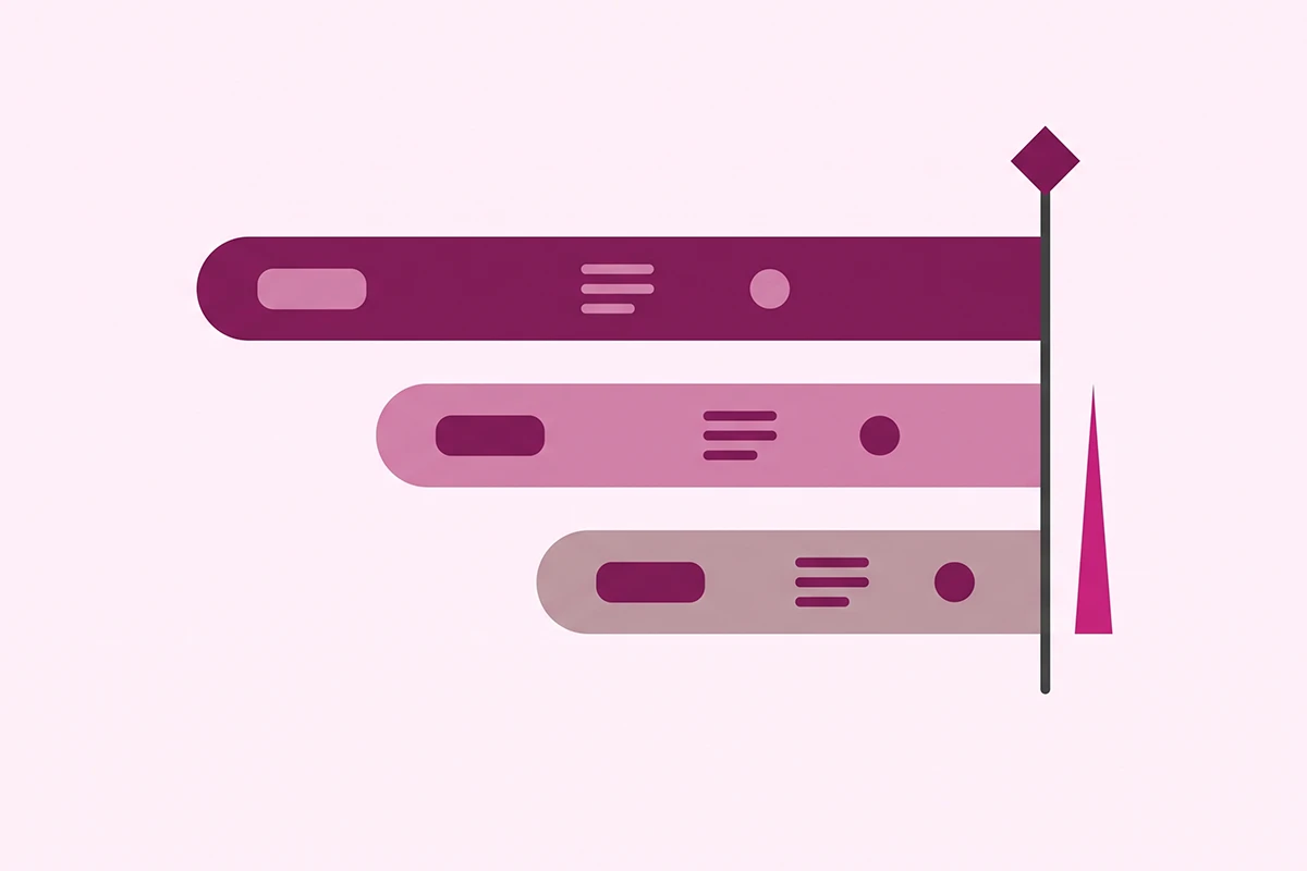 Diagram of a BFCM content plan with three publishing waves converging on one peak