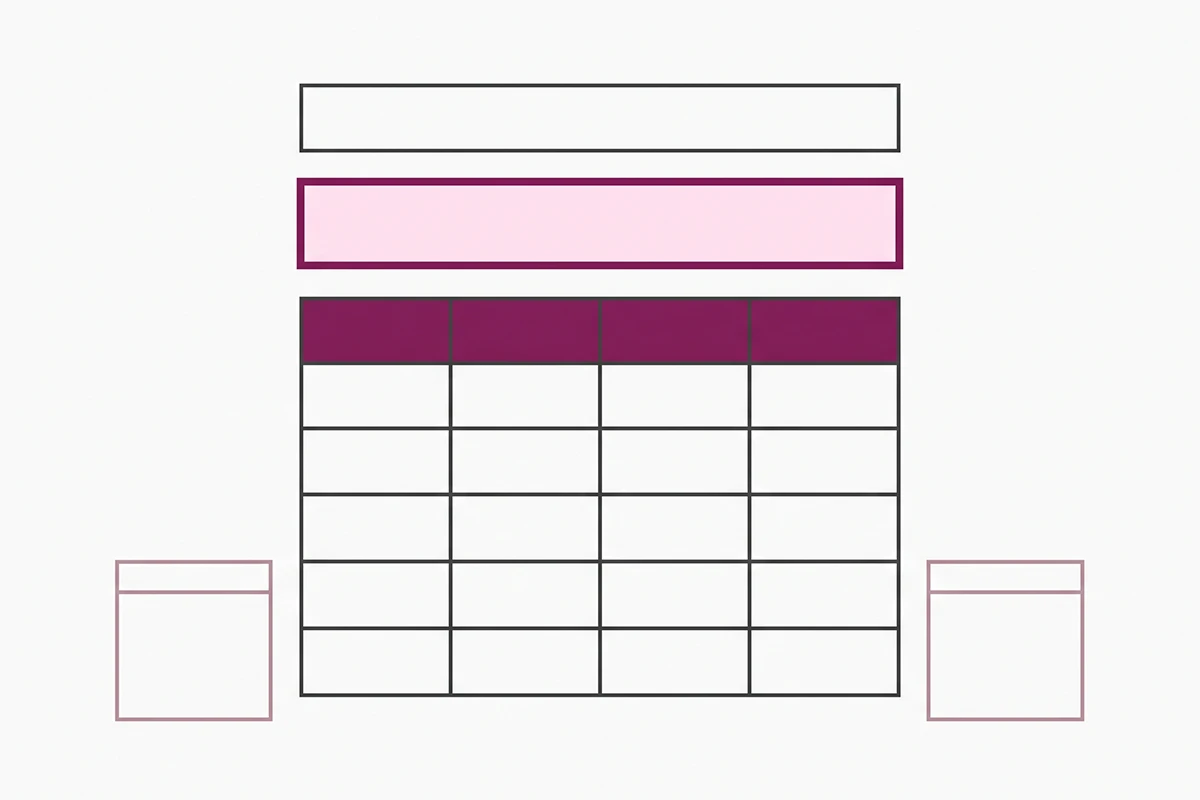 Diagram of a holiday shipping deadlines page layout with table and cutoff blocks