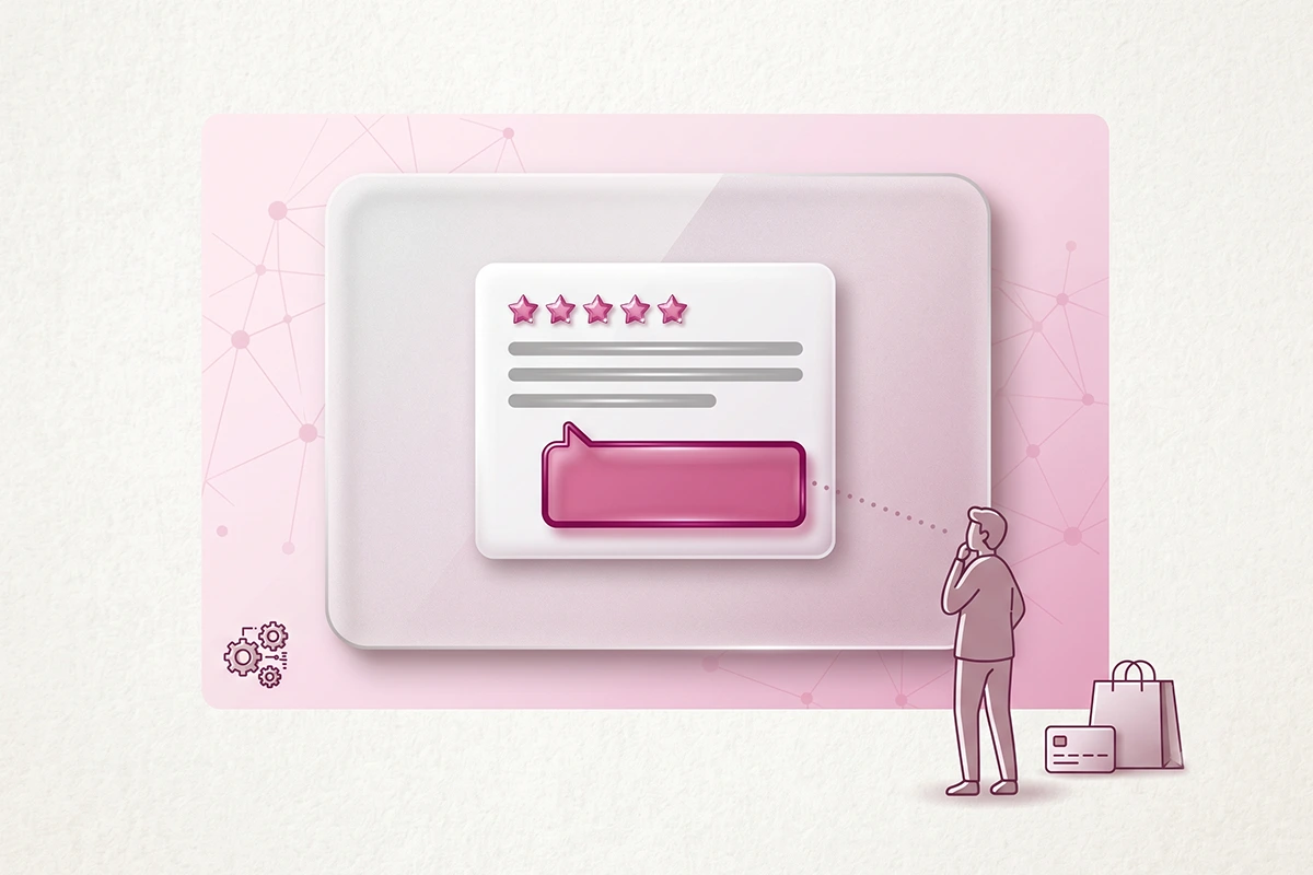 Where a store reply appears beneath a positive product review on a Shopify page