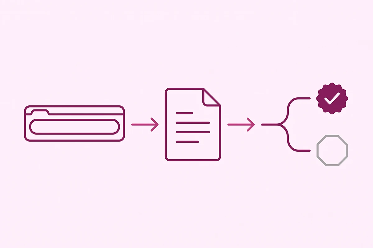 Three-step flow for checking whether a Shopify robots.txt blocks AI crawlers
