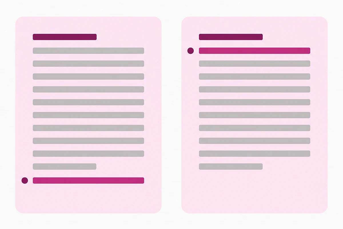 Two blog post openings compared, one delaying the answer and one answering in the first line