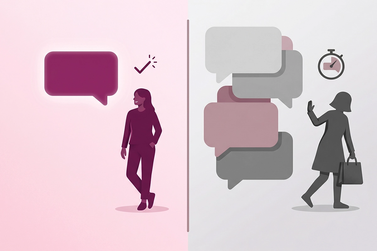 Comparison of a well-timed single chatbot nudge versus a mistimed, repeated, pushy one