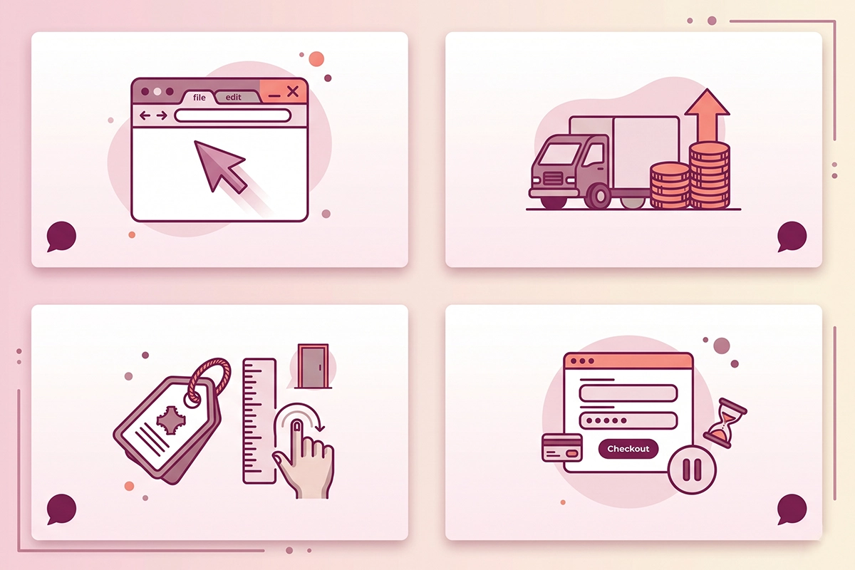 Four on-page moments to trigger a Shopify chatbot nudge: exit intent, shipping shock, size doubt, stalled checkout