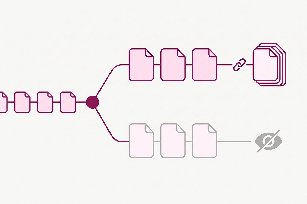 Decision diagram for when to canonicalize Shopify URLs versus noindex thin tag pages