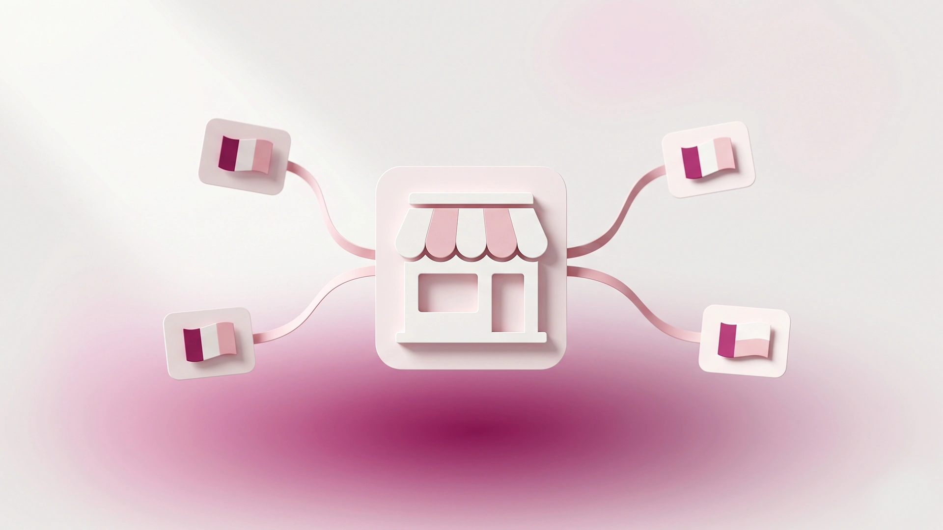 One Shopify storefront connecting to several country versions, illustrating international SEO