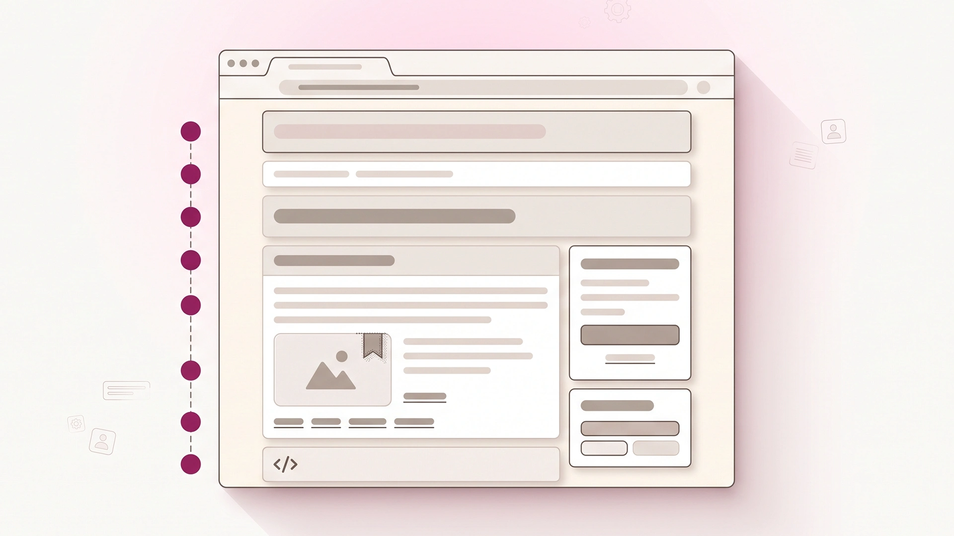 Single Shopify product page in a browser with the eight on-page SEO zones marked top to bottom