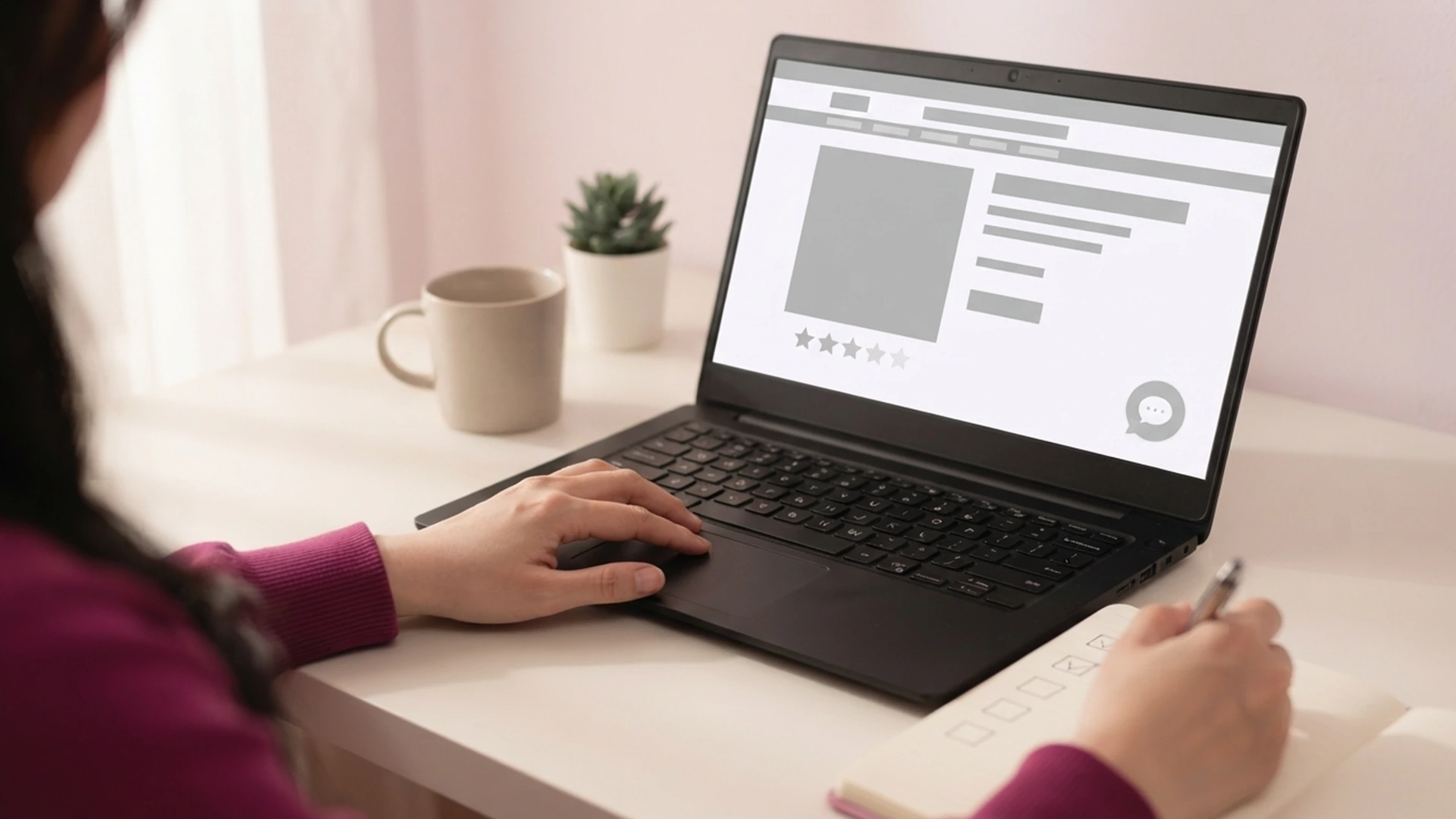 Hands on a laptop checking a Shopify storefront for the script tag deprecation